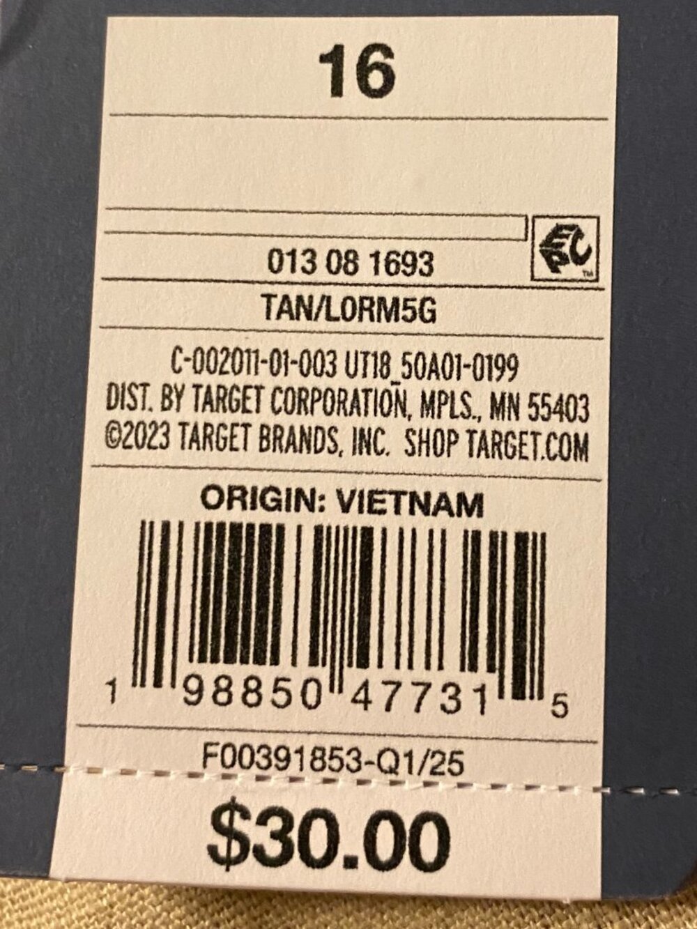 NWT - Universal Thread Goods Co., khaki, sleeveless, jumpsuit, size 16 - Picture 15 of 15